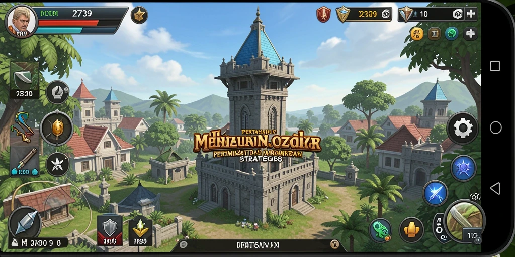 Tampilan gameplay menara yang strategis dan menantang di 2739.
