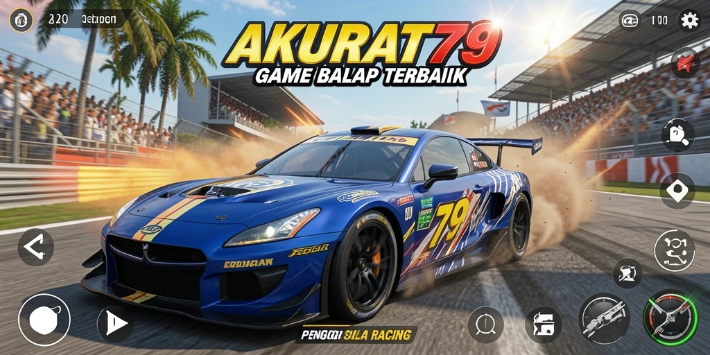 Gameplay balapan seru dalam AKURAT79 dengan trek menantang.