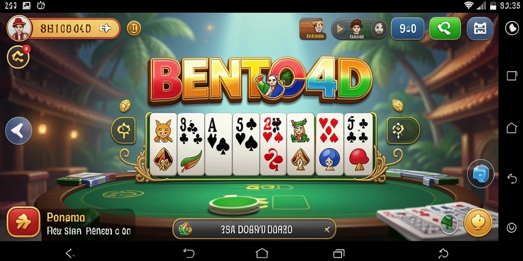 Tampilan permainan Domino seru dan menggembirakan di BENTO4D.