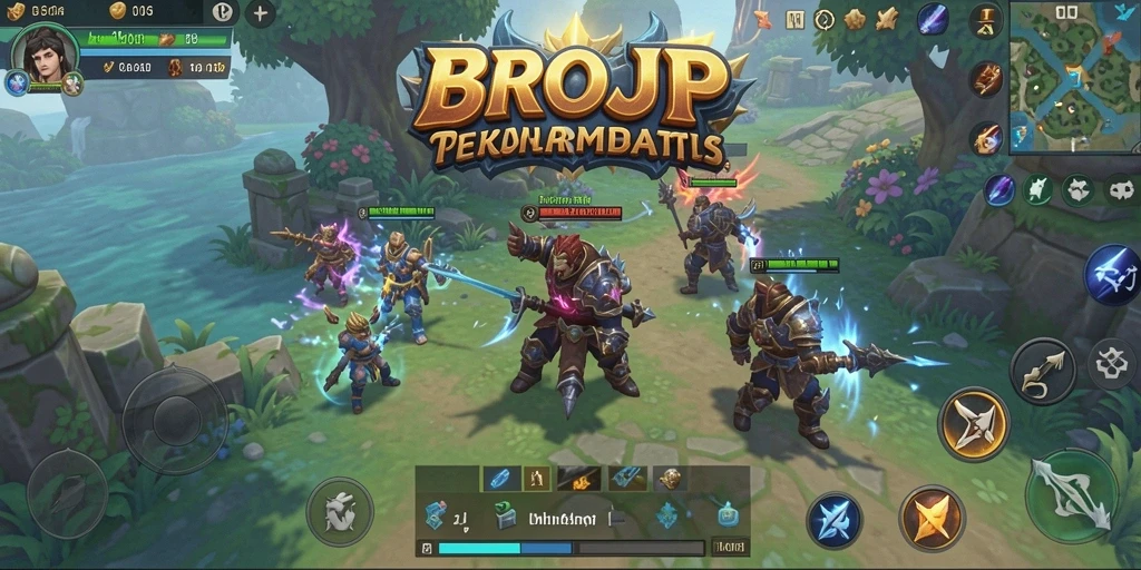 Tangkapan layar menampilkan aksi memukau dalam permainan MMORPG BROJP.