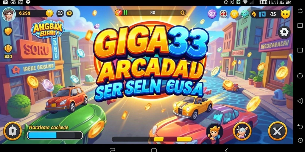 Tampilan gameplay seru GIGA33 dalam mode Arcade.