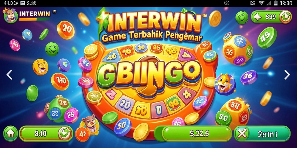 Tampilan gameplay menarik dari game Bingo INTERWIN dengan fitur interaktif.