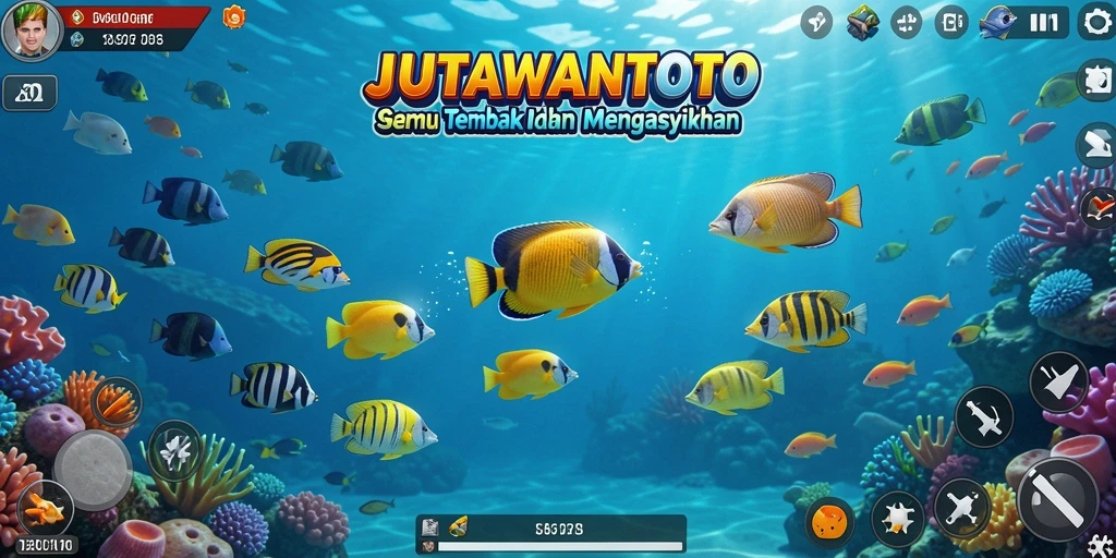 Screenshot gameplay Tembak Ikan JUTAWANTOTO yang seru.