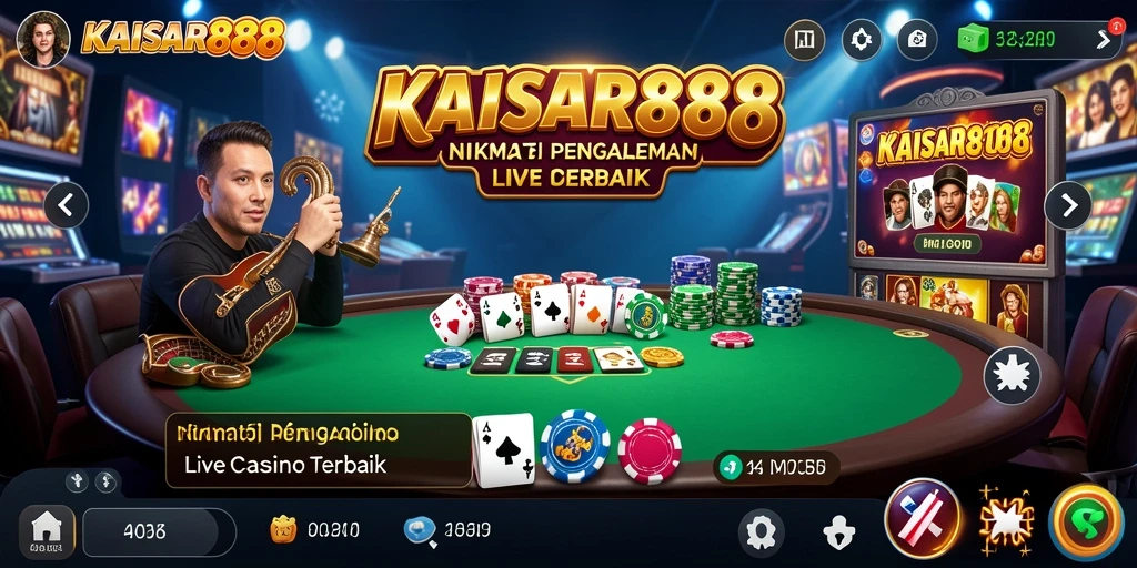 Tampilan gameplay Live Casino yang mendebarkan dan interaktif.