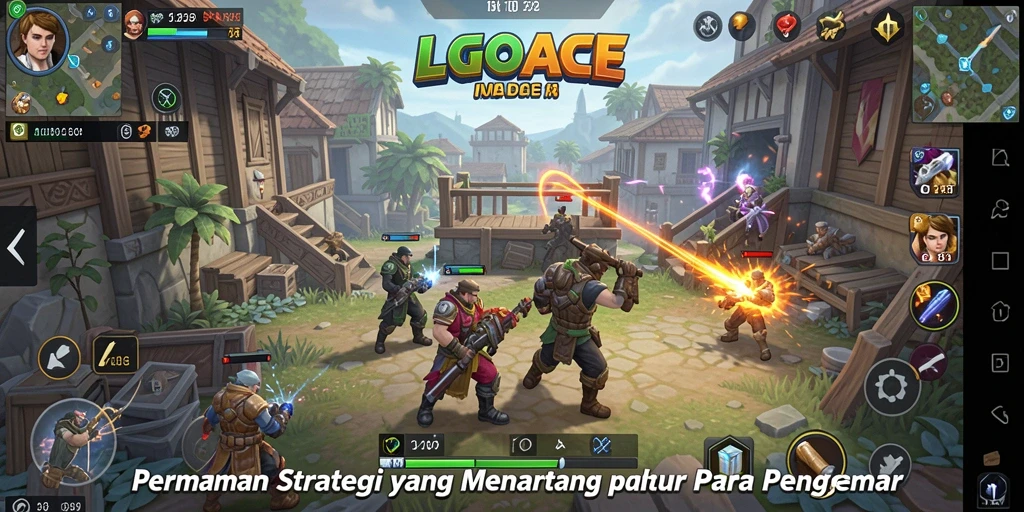 Tampilan gameplay LGOACE yang menegangkan dan strategis.
