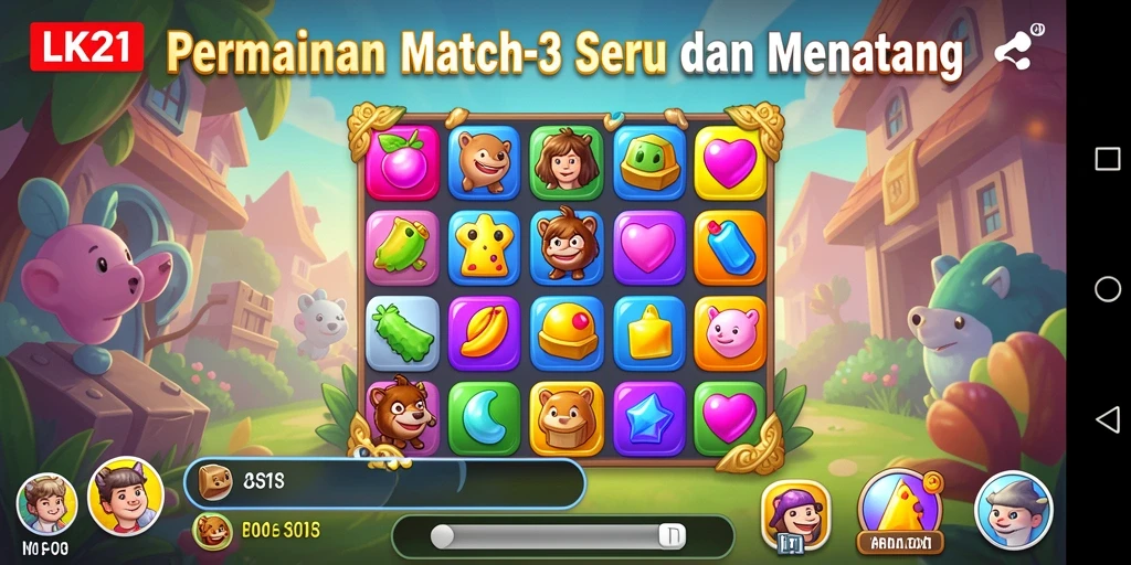 Screenshot gameplay LK21 menampilkan kombinasi warna yang menarik.