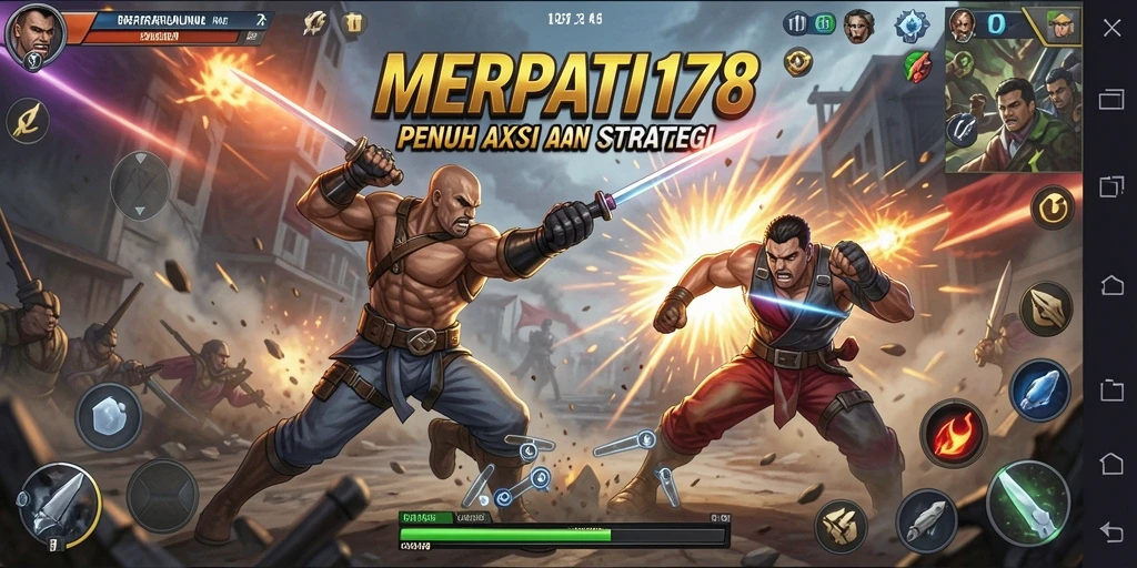Tampilan gameplay pertarungan seru di MERPATI178.