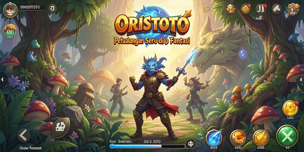 Tampilan gameplay ORISTOTO yang mendebarkan dalam dunia petualangan.
