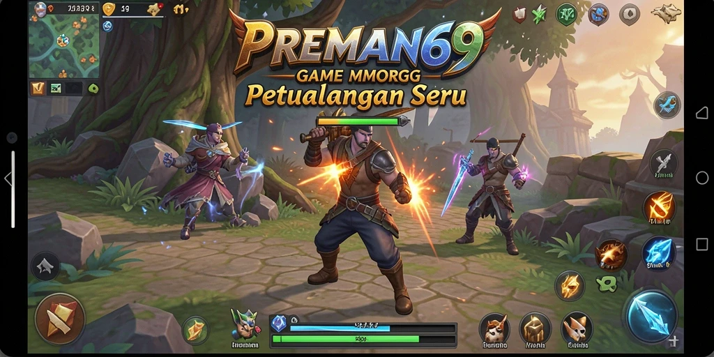 Tangkapan layar gameplay PREMAN69 yang menunjukkan aksi pertempuran seru.