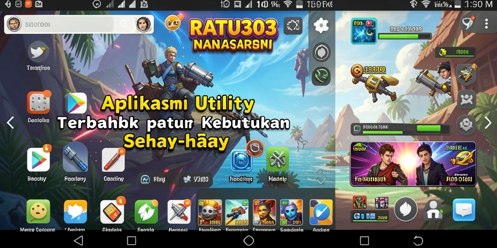 Tampilan utama RATU303 dengan fitur-fitur Utility yang menarik dan mudah diakses.