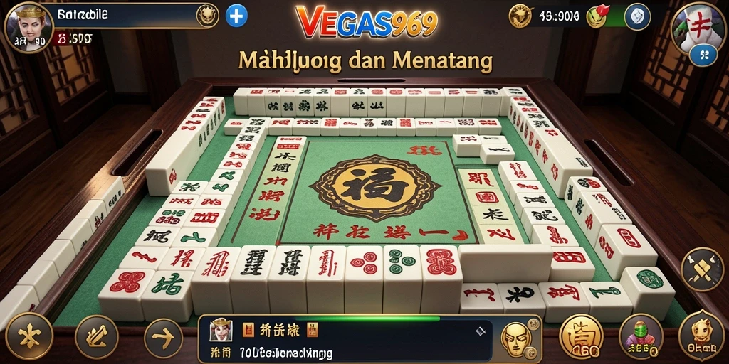 Tampilan gameplay Mahjong yang menarik dari VEGAS969 dengan berbagai level.