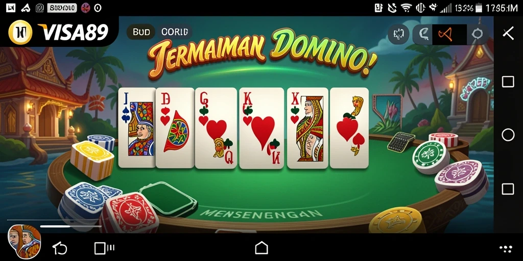 Tampilan screenshot <strong>VISA89</strong> yang menampilkan serunya permainan Domino.